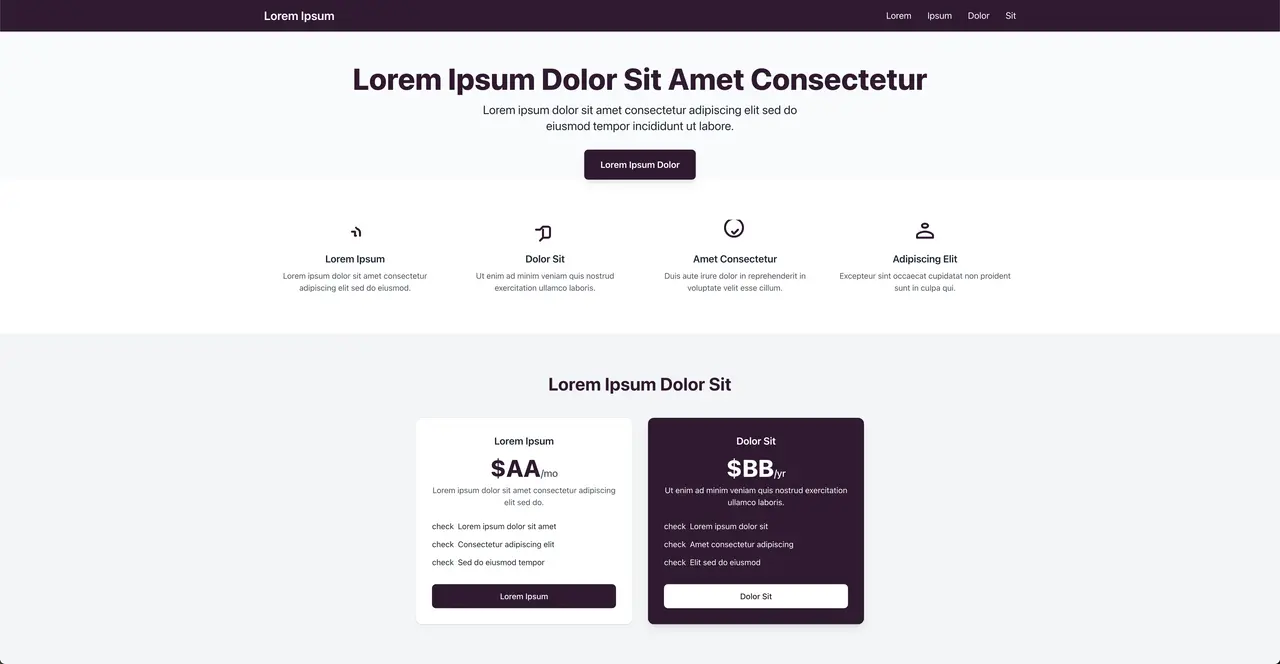 Flux template preview - Engaging modern website layout with strategic call-to-action placement and user-friendly design for conversions