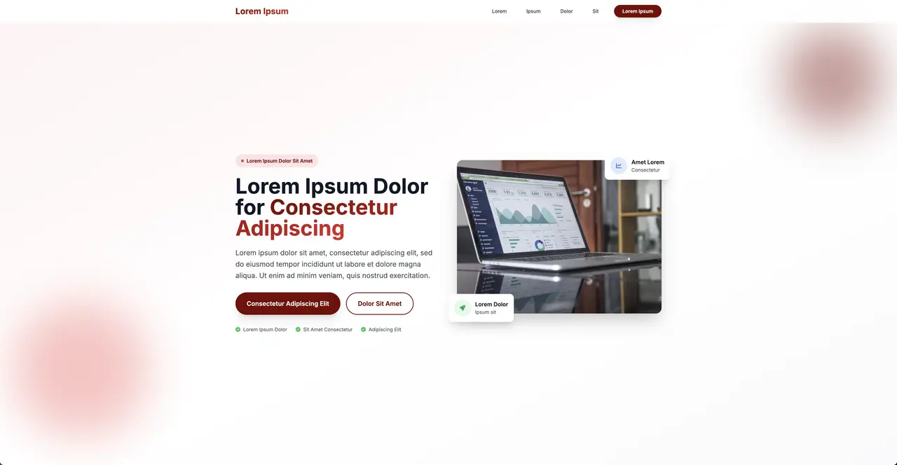 Prism template preview - Sleek contemporary website design with dynamic animations and elegant typography for modern businesses